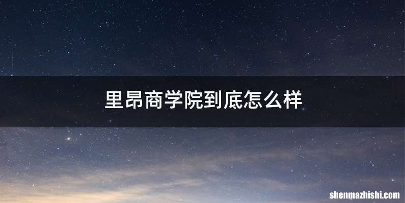 里昂商学院到底怎么样