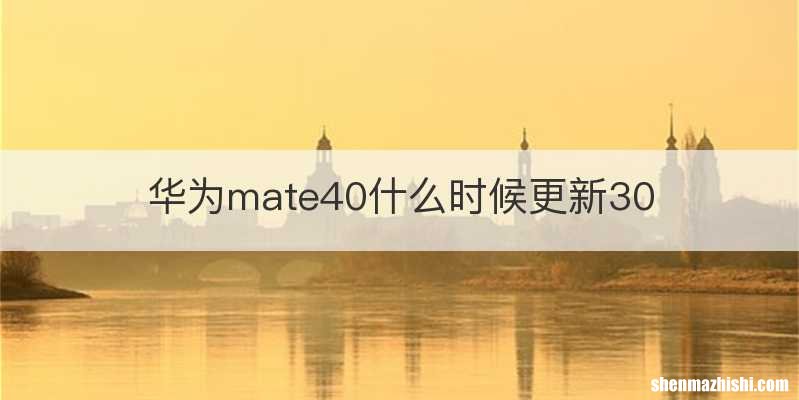华为mate40什么时候更新30