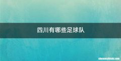 四川有哪些足球队