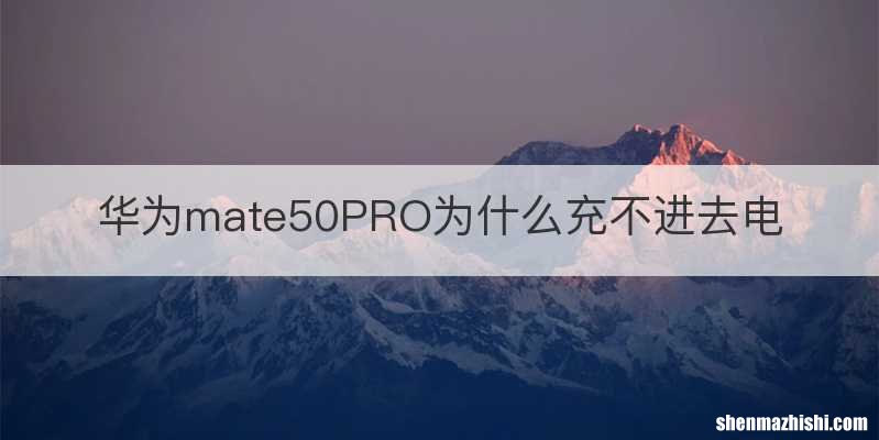 华为mate50PRO为什么充不进去电