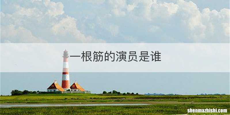 一根筋的演员是谁