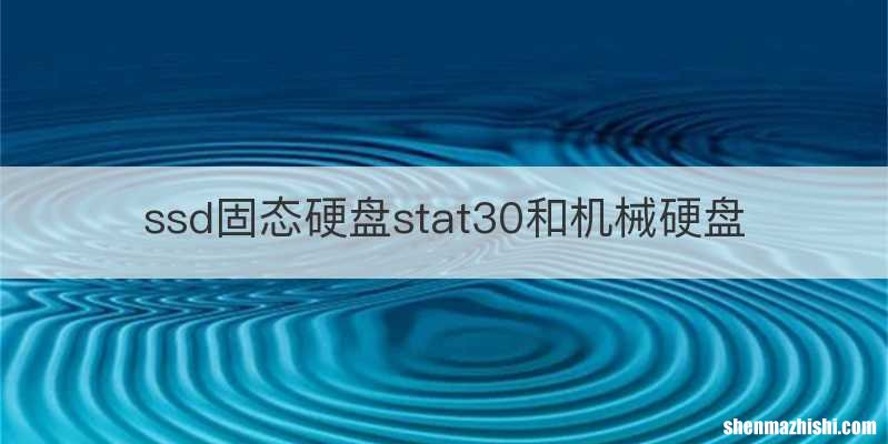 ssd固态硬盘stat30和机械硬盘
