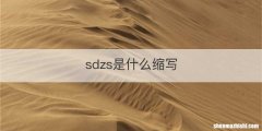 sdzs是什么缩写
