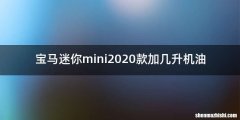 宝马迷你mini2020款加几升机油