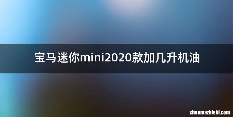 宝马迷你mini2020款加几升机油