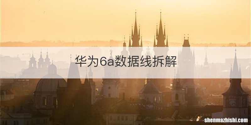 华为6a数据线拆解