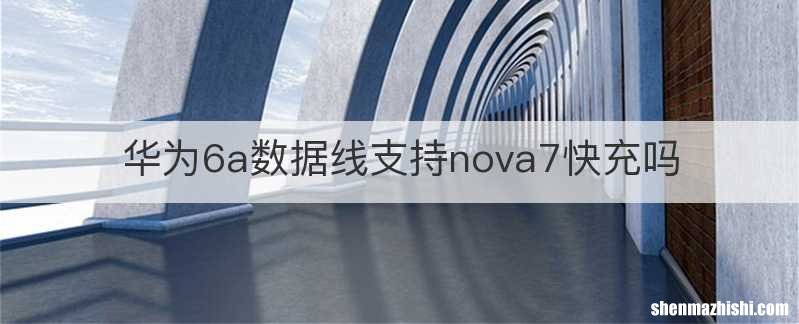 华为6a数据线支持nova7快充吗
