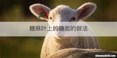 糖麻叶上的糖面的做法