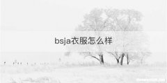bsja衣服怎么样