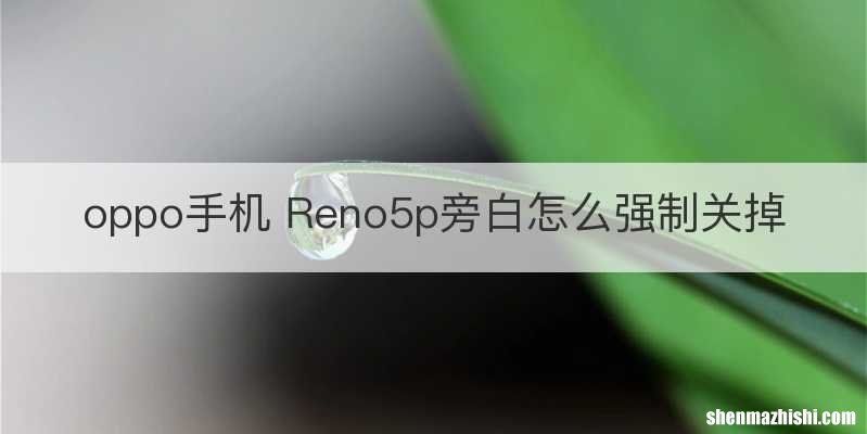 oppo手机 Reno5p旁白怎么强制关掉