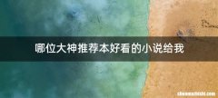 哪位大神推荐本好看的小说给我