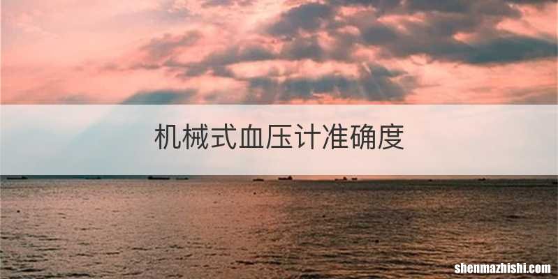 机械式血压计准确度