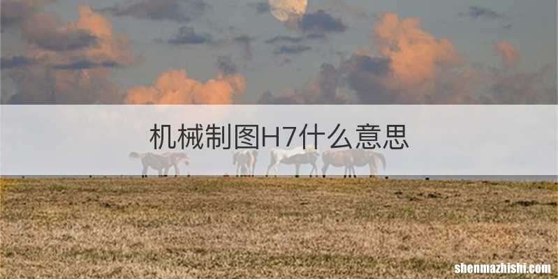 机械制图H7什么意思
