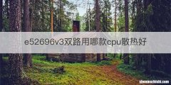 e52696v3双路用哪款cpu散热好