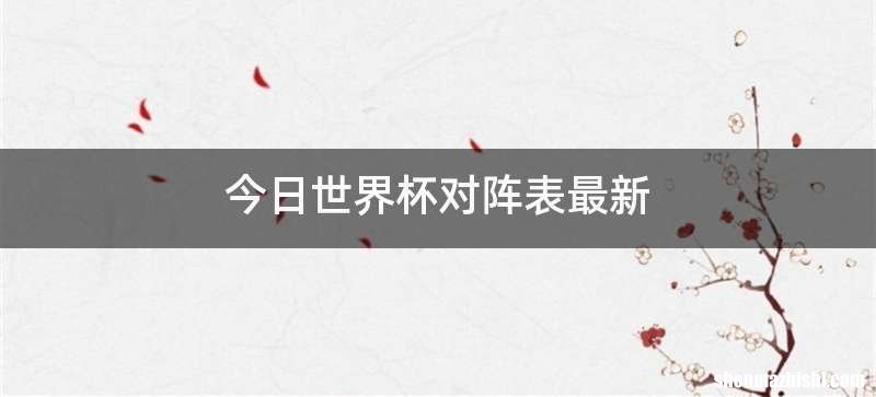 今日世界杯对阵表最新