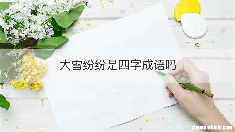 大雪纷纷是四字成语吗