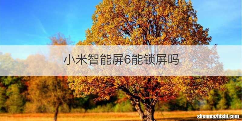 小米智能屏6能锁屏吗