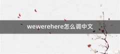 wewerehere怎么调中文
