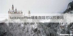 luckincoffee瑞幸咖啡可以放糖吗