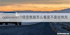 opporeno10倍变焦版怎么看是不是在快充