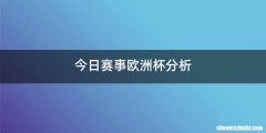 今日赛事欧洲杯分析