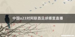 中国u23对阿联酋足球哪里直播