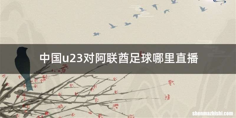 中国u23对阿联酋足球哪里直播