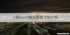 小新pro16能玩极品飞车21吗