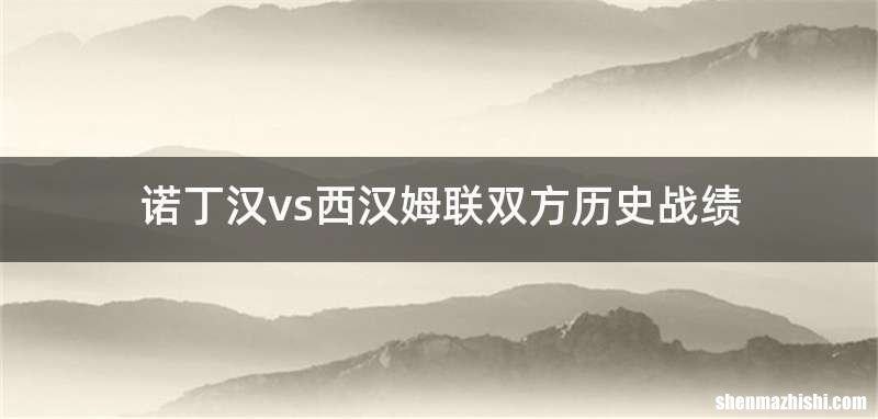 诺丁汉vs西汉姆联双方历史战绩