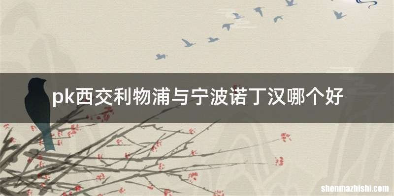 pk西交利物浦与宁波诺丁汉哪个好
