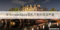 华为mate30pro耳机只有外放没声音