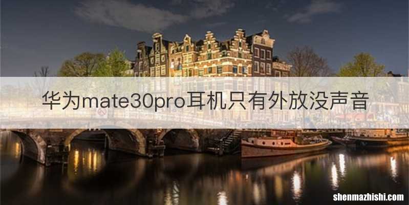 华为mate30pro耳机只有外放没声音
