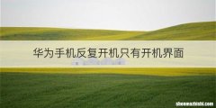 华为手机反复开机只有开机界面