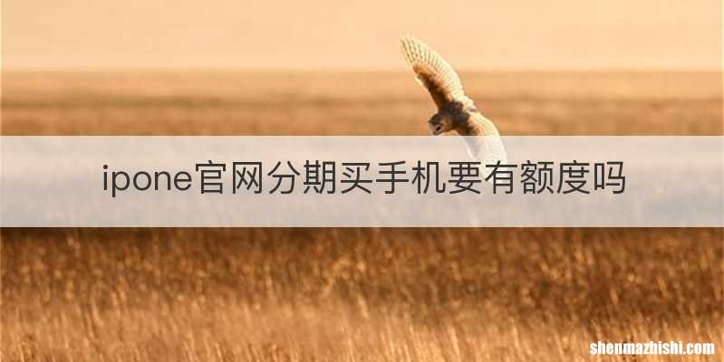ipone官网分期买手机要有额度吗
