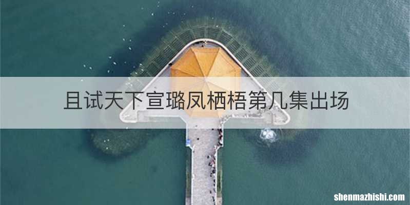 且试天下宣璐凤栖梧第几集出场