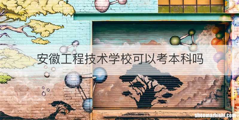 安徽工程技术学校可以考本科吗