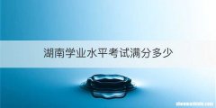 湖南学业水平考试满分多少