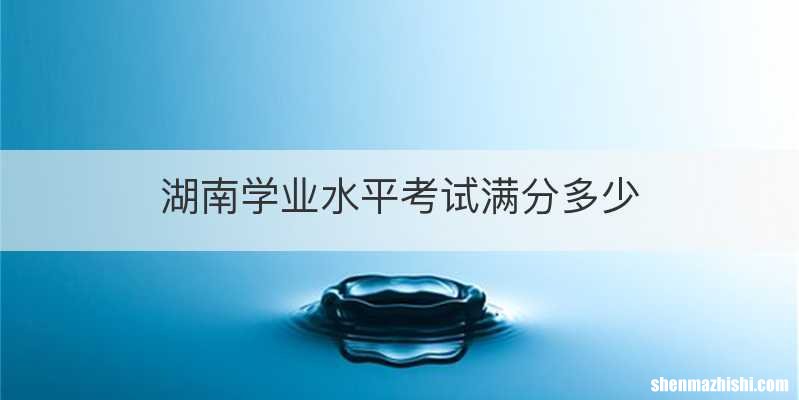 湖南学业水平考试满分多少