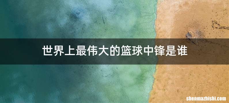 世界上最伟大的篮球中锋是谁