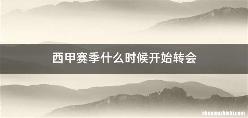 西甲赛季什么时候开始转会
