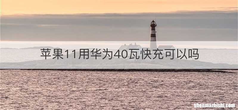 苹果11用华为40瓦快充可以吗