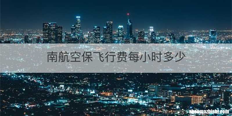 南航空保飞行费每小时多少