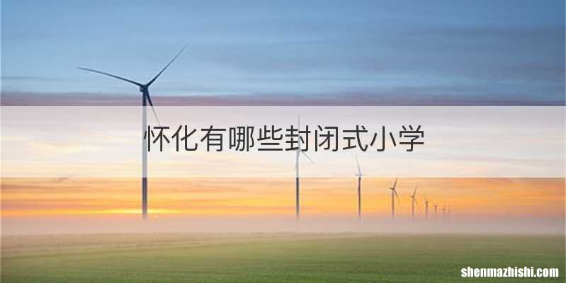 怀化有哪些封闭式小学