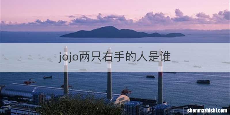 jojo两只右手的人是谁