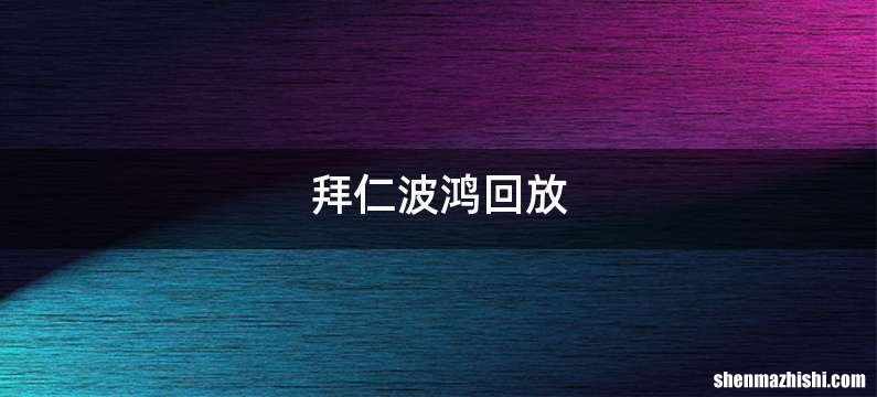 拜仁波鸿回放