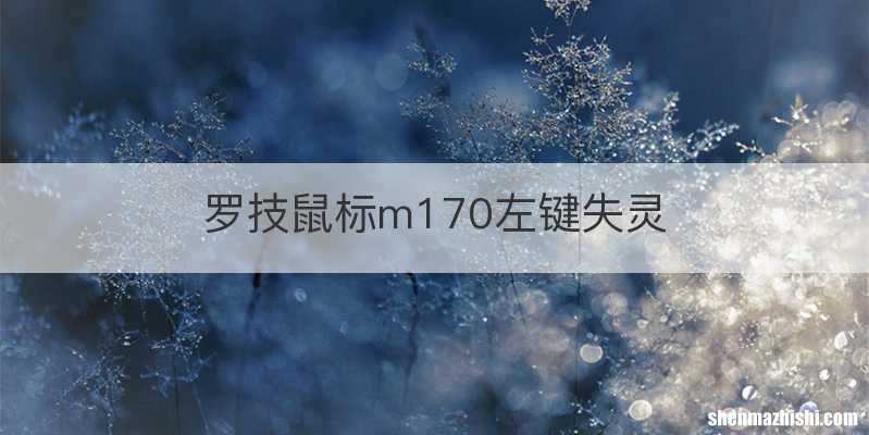 罗技鼠标m170左键失灵