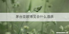 茅台亚欧博览会什么酒质