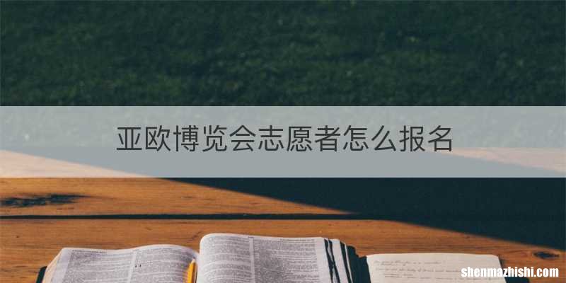 亚欧博览会志愿者怎么报名