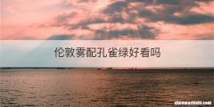 伦敦雾配孔雀绿好看吗
