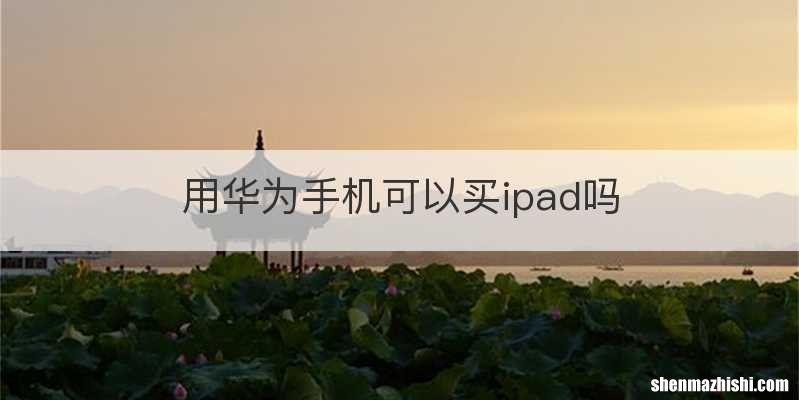 用华为手机可以买ipad吗